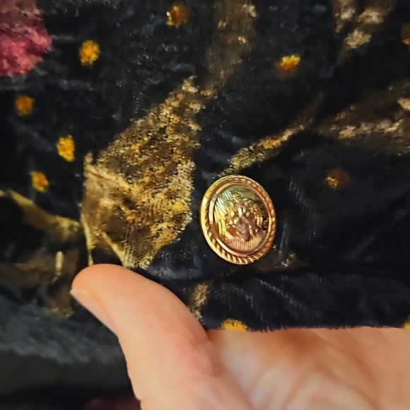 Vintage Velour Velvet Faux Fur Bomber Jacket - Picture 7 of 15